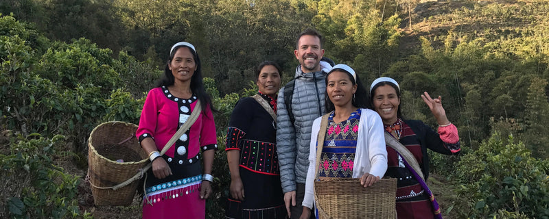 Joshua Kaiser with Tea Pickers