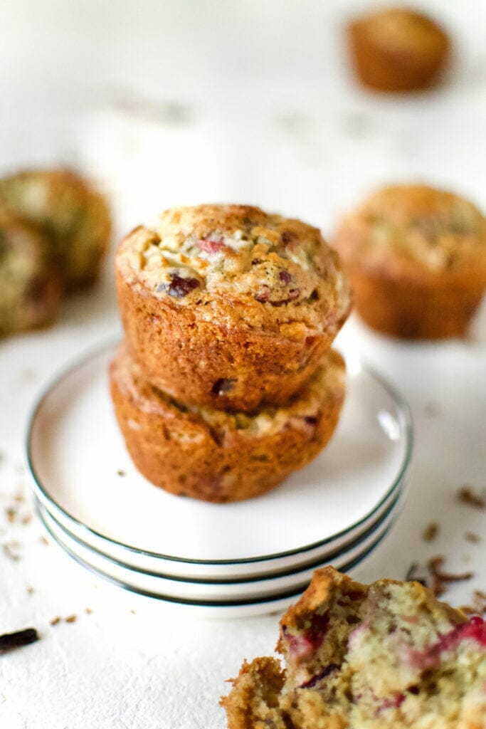 Cinnamon Plum Cranberry Sauce Muffins