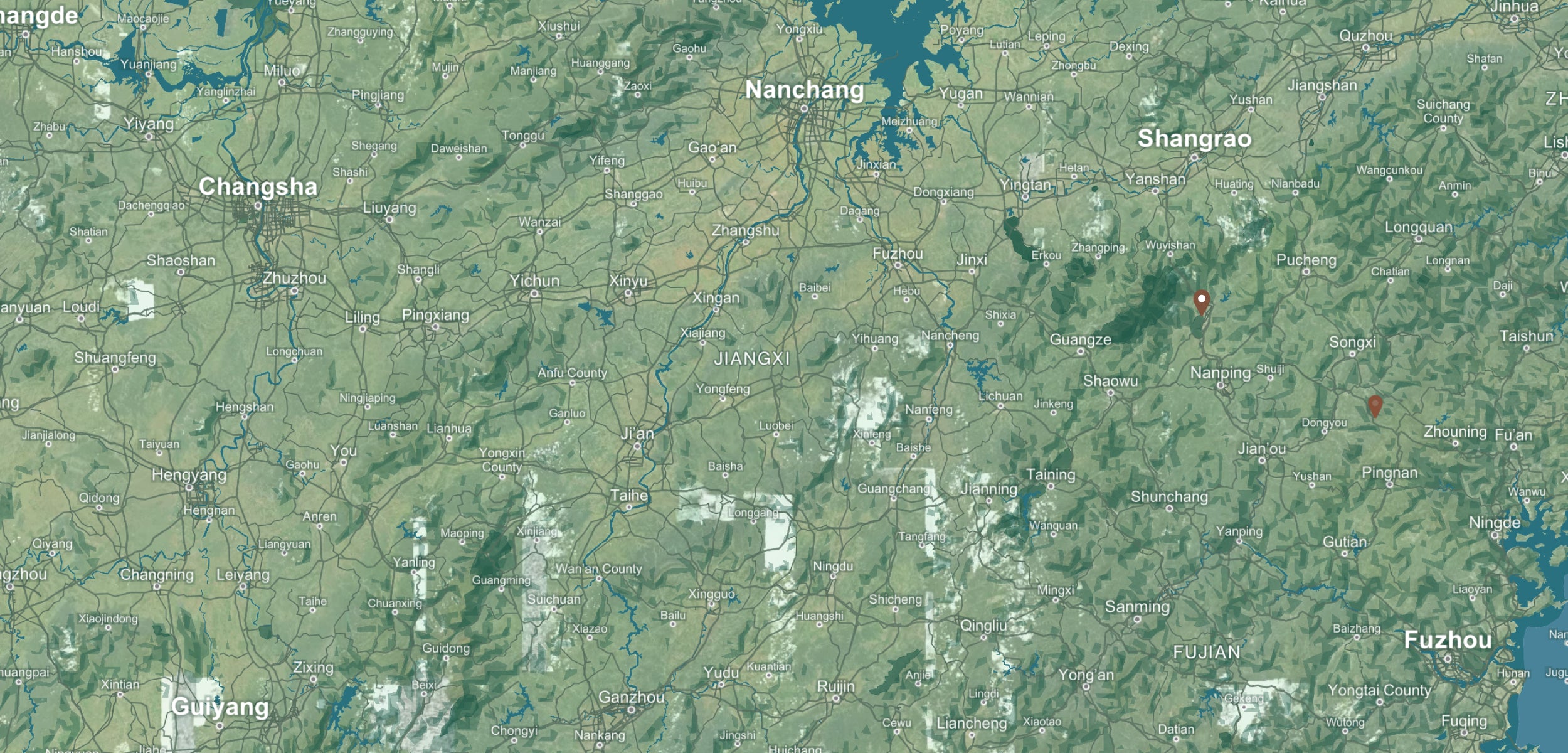 Wuyi Shan background map desktop