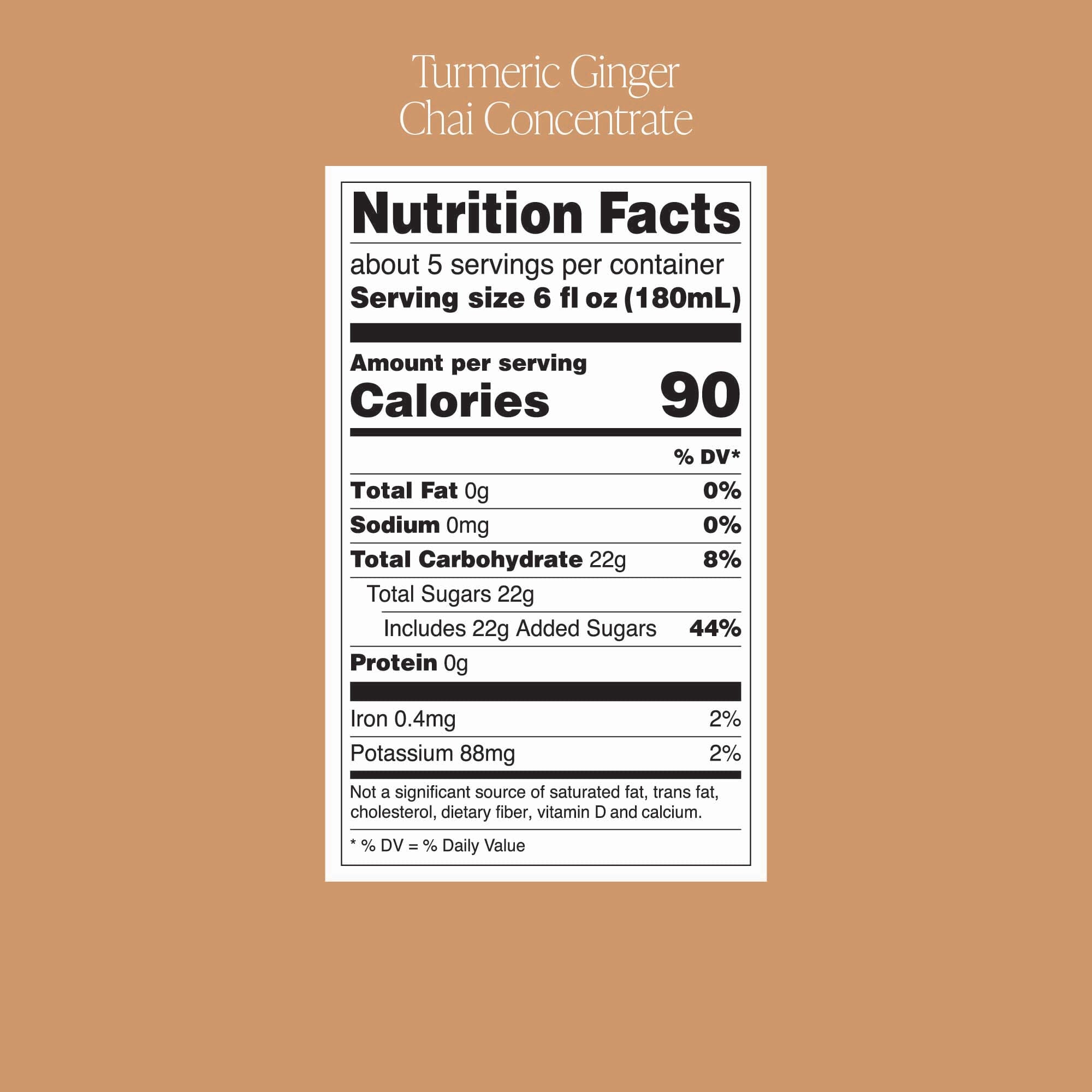 Turmeric Ginger Chai Concentrate