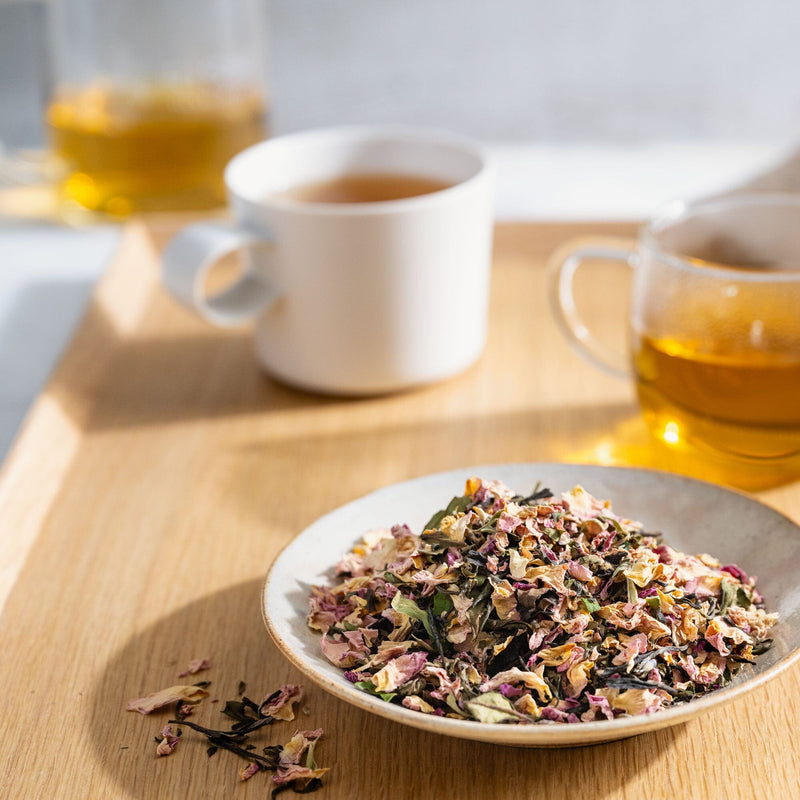 russell and windsor lily and white tea White Tea Rose Melange | Organic Loose Leaf Tea