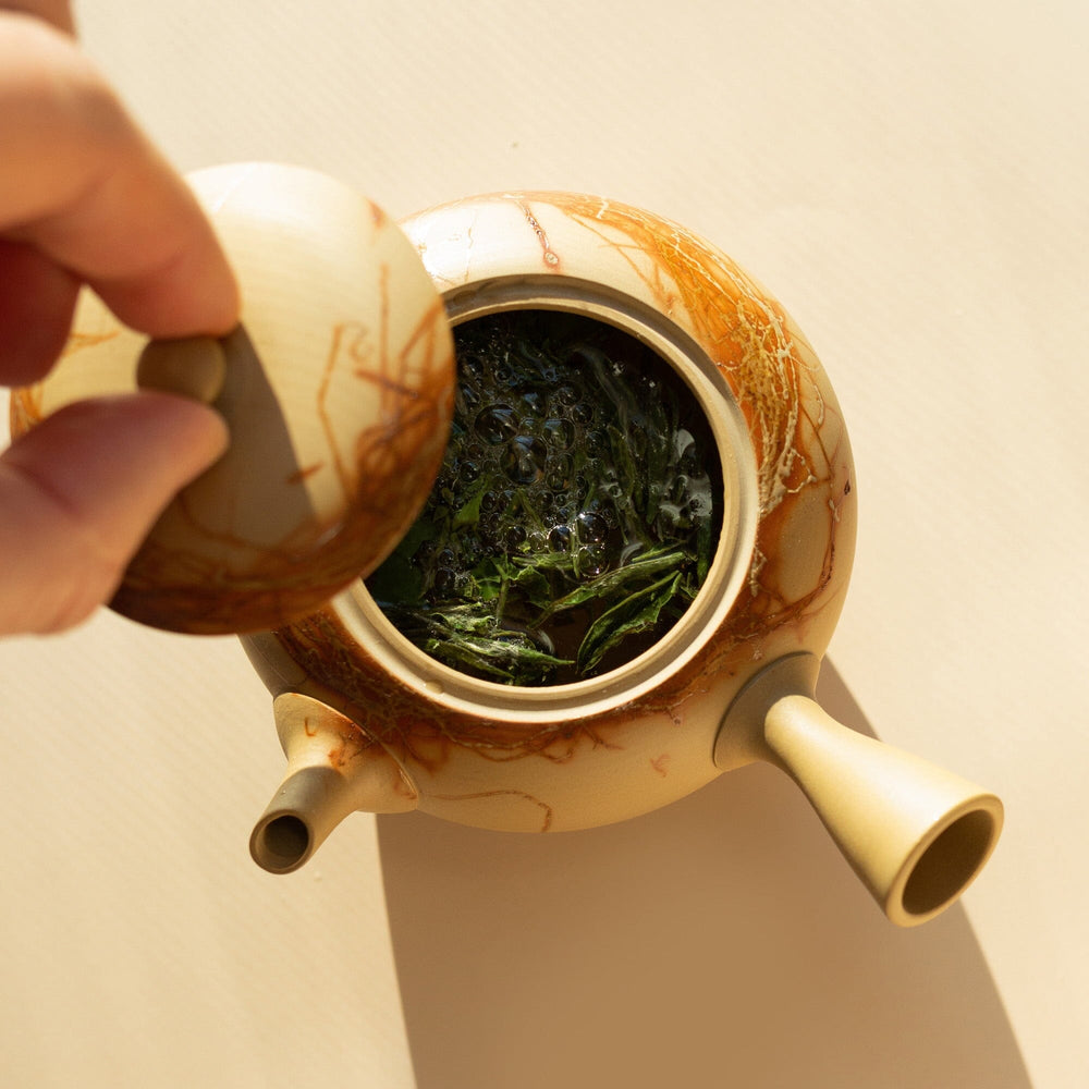 White Mogake Tokoname Teapot